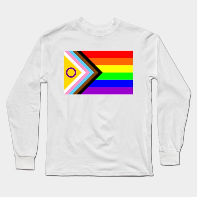 Progress Pride Flag Long Sleeve T-Shirt by tuditees